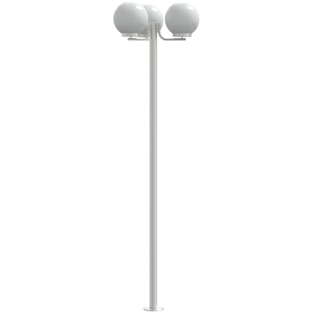 Utomhusgolvlampor 3 st silver 215 cm rostfritt stål vidaXL – bild 5