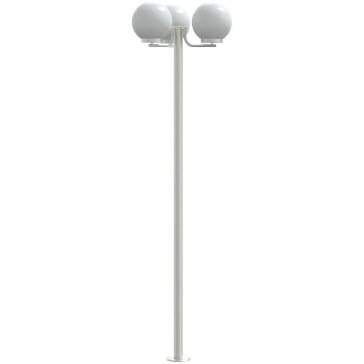 Utomhusgolvlampor 3 st silver 215 cm rostfritt stål vidaXL – bild 5