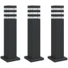 Utomhusgolvlampor 3st svart aluminium vidaXL 50 cm – miniatyr 2