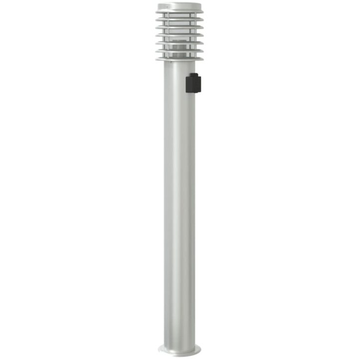 Utomhusgolvlampor med eluttag 3 st silver 110 cm rostfritt stål vidaXL – bild 6