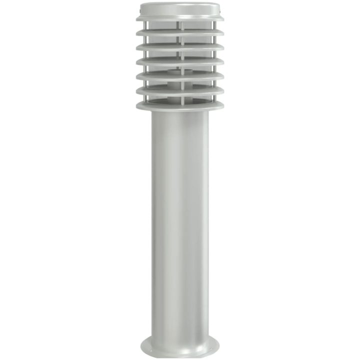 Utomhusgolvlampor med eluttag 3 st silver 60 cm rostfritt stål vidaXL – bild 4
