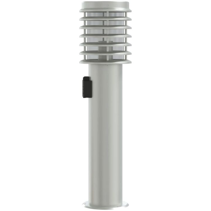 Utomhusgolvlampor med eluttag 3 st silver 60 cm rostfritt stål vidaXL – bild 5