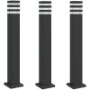 Utomhusgolvlampor med eluttag 3st svart 80 cm aluminium vidaXL 80 cm – miniatyr 2