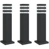 Utomhusgolvlampor med eluttag 3st svart aluminium vidaXL 50 cm – miniatyr 2