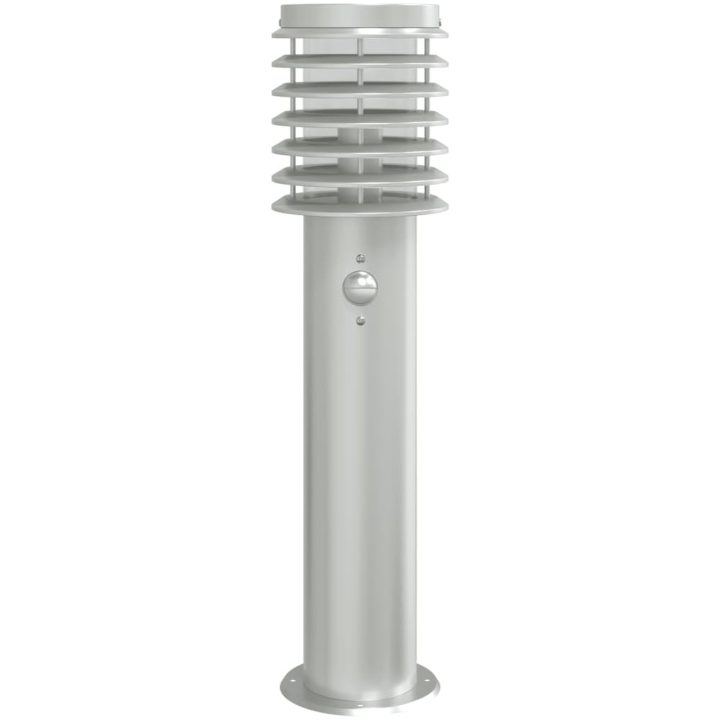 Utomhusgolvlampor med sensorer 3 st silver 60 cm rostfritt stål vidaXL – bild 4