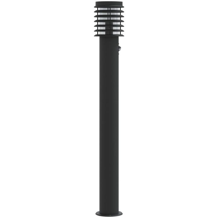 Utomhusgolvlampor med sensorer 3 st svart 110cm rostfritt stål vidaXL – bild 5