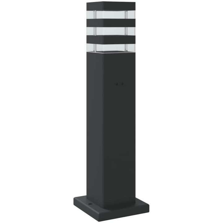 Utomhusgolvlampor med sensorer 3st svart aluminium vidaXL 50 cm – bild 6