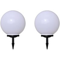 Utomhuslampor 2 st LED 40 cm med markspett vidaXL