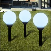 Utomhuslampor 3 st LED med markspett vidaXL