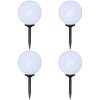 Utomhuslampor 4 st LED med markspett vidaXL 30 cm – miniatyr 1