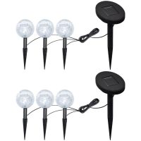 Utomhuslampor 6 st LED med spett och solpaneler vidaXL