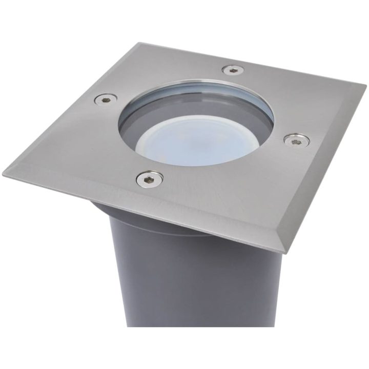 Utomhusmarklampa med LED 3 st fyrkantiga vidaXL – bild 3