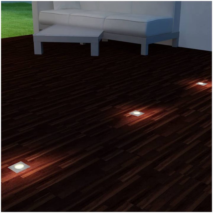 Utomhusmarklampa med LED 3 st fyrkantiga vidaXL – bild 6