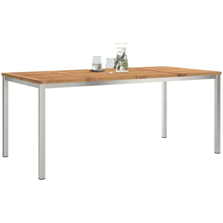 Utomhusmatbord 180x90x75 cm Massivt Akaciaträ vidaXL 90 x 180 x 75 cm – bild 3