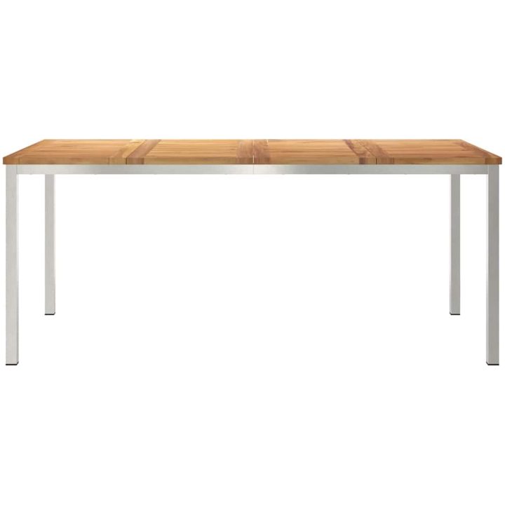 Utomhusmatbord 180x90x75 cm Solid Teak vidaXL 90 x 180 x 75 cm – bild 5