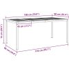 Utomhusmatbord 180x90x75 cm Solid Teak vidaXL 90 x 180 x 75 cm – miniatyr 10