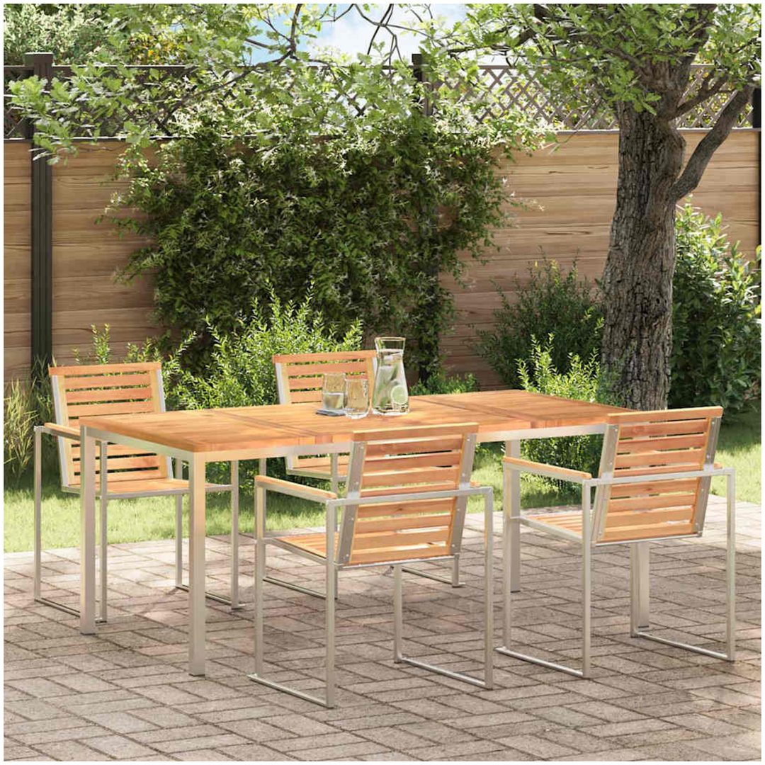 Utomhusmatbord 180x90x75 cm Solid Teak vidaXL 90 x 180 x 75 cm