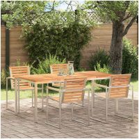 Utomhusmatbord 180x90x75 cm Solid Teak vidaXL