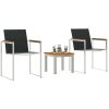 Utomhusmatbord 3 pcs Massivt akaciaträ vidaXL 45 x 45 x 38 cm – miniatyr 3