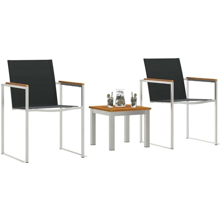 Utomhusmatbord 3 pcs Massivt akaciaträ vidaXL 45 x 45 x 38 cm – bild 3