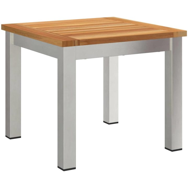 Utomhusmatbord 3 pcs Massivt akaciaträ vidaXL 45 x 45 x 38 cm – bild 6