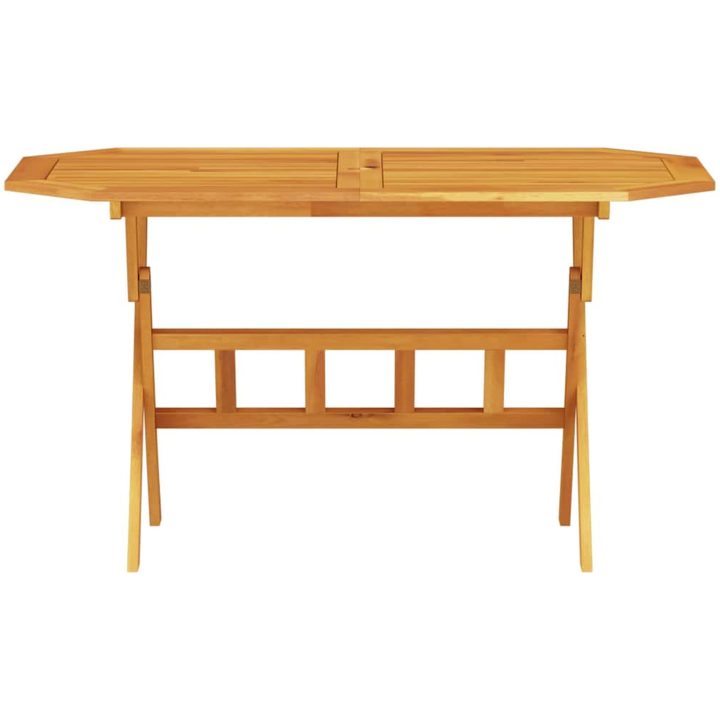Utomhusmatbord 5 pcs Naturligt trä vidaXL 135 cm x 85 cm x 75 cm – bild 9