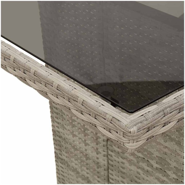 Utomhusmatbord 7 pcs Ljusgrå vidaXL 190 x 80 x 74 cm – bild 11