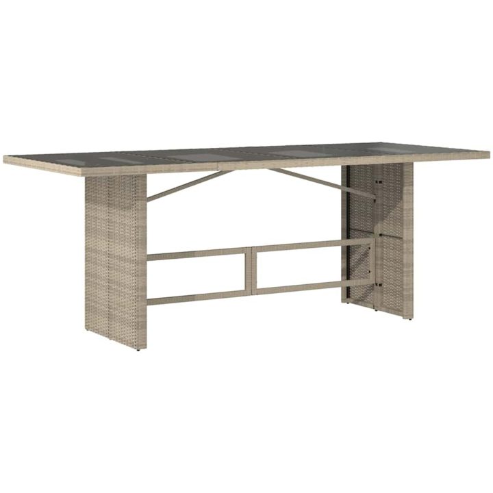 Utomhusmatbord 7 pcs Ljusgrå vidaXL 190 x 80 x 74 cm – bild 5