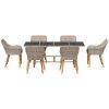 Utomhusmatbord 7 pcs Ljusgrå vidaXL 190 x 80 x 74 cm – miniatyr 7