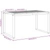 Utomhusmatbord Grå 140x80x75 cm Stål och Massivt Akaciaträ vidaXL Medium – miniatyr 9