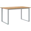 Utomhusmatbord Grå Stål & Massivt akaciaträ vidaXL 140 x 80 x 75 cm – miniatyr 2