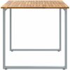 Utomhusmatbord Grå Stål & Massivt akaciaträ vidaXL 140 x 80 x 75 cm – miniatyr 6