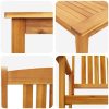 Utomhusmatmöbelset 3 pcs Brun vidaXL 110 x 110 x 75 cm – miniatyr 11