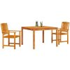 Utomhusmatmöbelset 3 pcs Brun vidaXL 110 x 110 x 75 cm – miniatyr 3