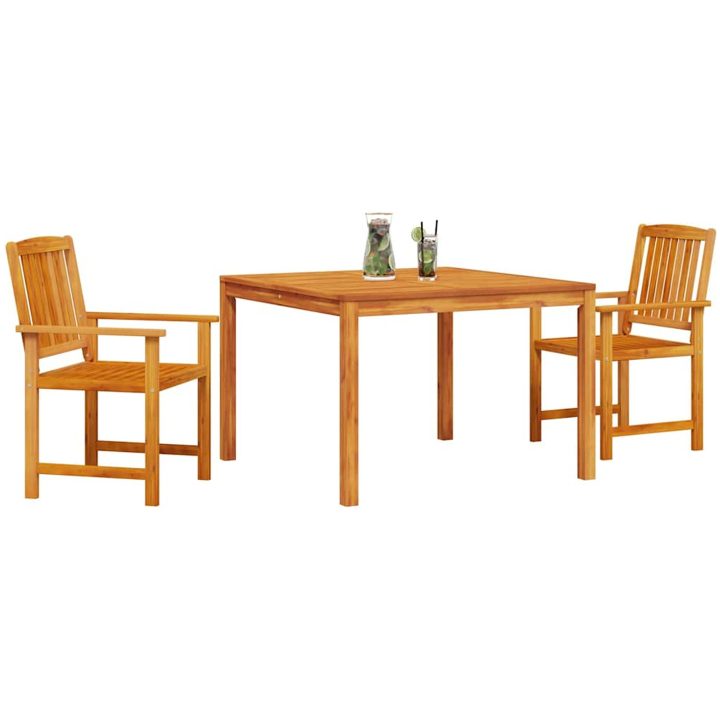 Utomhusmatmöbelset 3 pcs Brun vidaXL 110 x 110 x 75 cm – bild 3