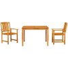 Utomhusmatmöbelset 3 pcs Brun vidaXL 110 x 110 x 75 cm – miniatyr 7