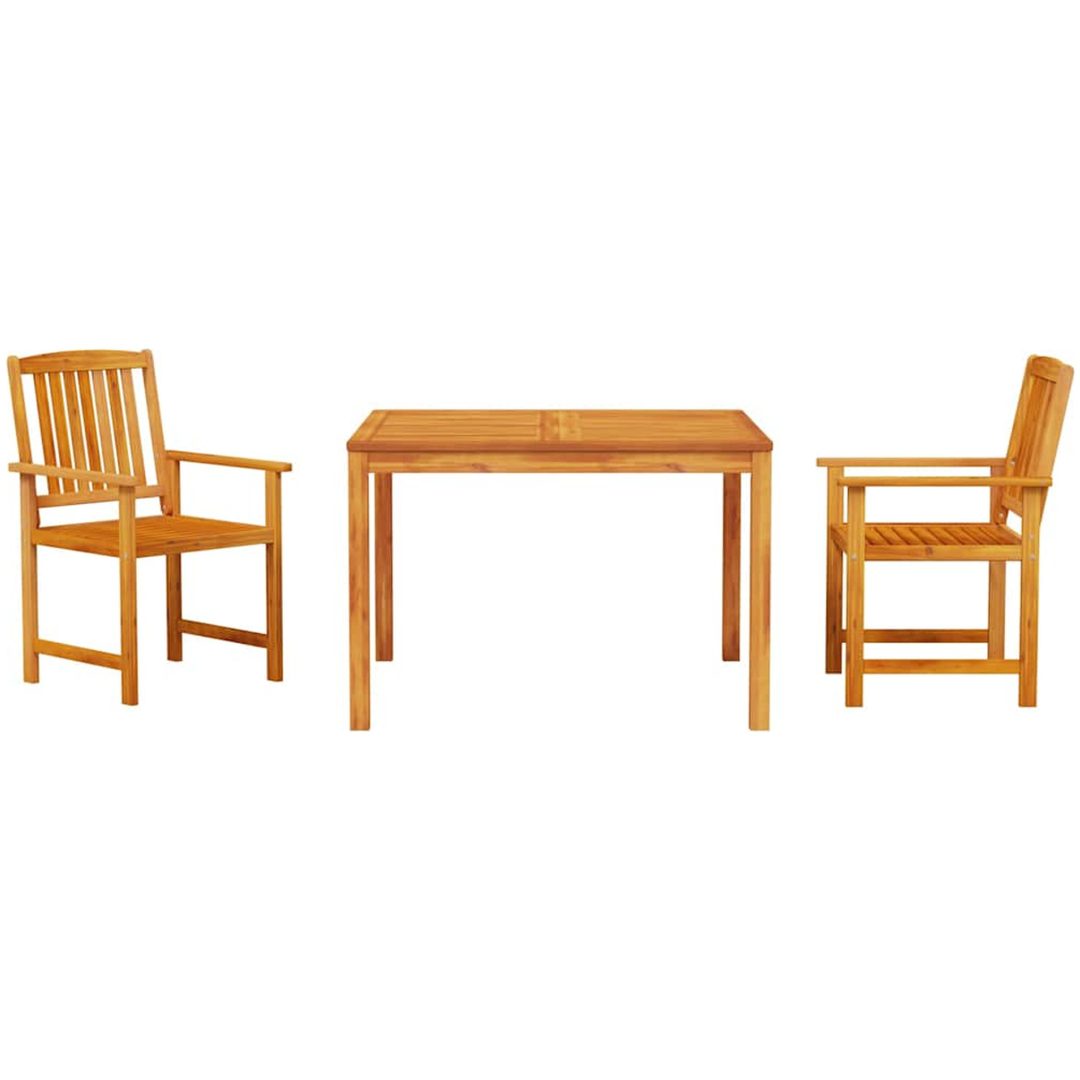 Utomhusmatmöbelset 3 pcs Brun vidaXL 110 x 110 x 75 cm – bild 7