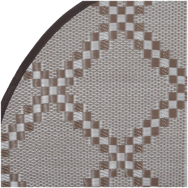 Utomhusmatta brun PP vidaXL ⌀120 cm – bild 5