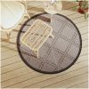 Utomhusmatta brun PP vidaXL ⌀120 cm – miniatyr 1