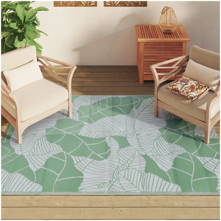 Utomhusmatta grön PP vidaXL 140 x 200 cm – bild 3