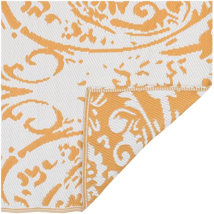Utomhusmatta orange och vit PP vidaXL 190 x 290 cm – bild 3