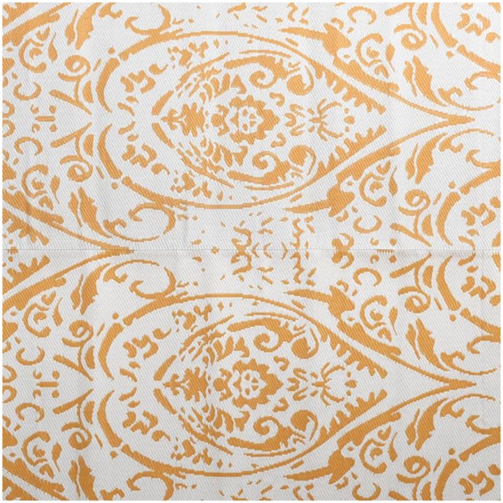 Utomhusmatta orange och vit PP vidaXL 190 x 290 cm – bild 5