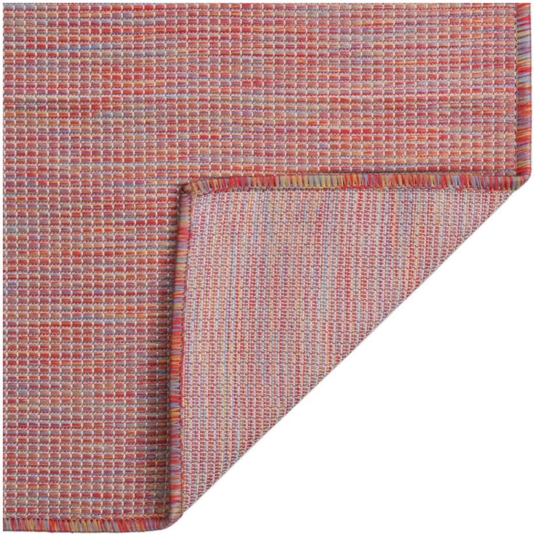 Utomhusmatta plattvävd röd vidaXL 120 x 170 cm – bild 2