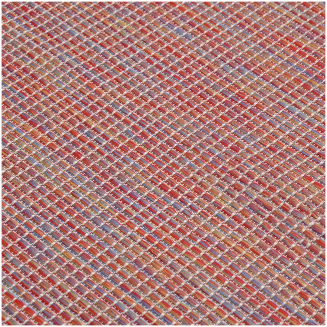 Utomhusmatta plattvävd röd vidaXL 120 x 170 cm – bild 5