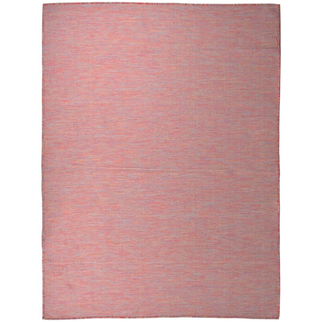 Utomhusmatta plattvävd röd vidaXL 120 x 170 cm