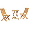 Utomhusmöbelset 3 pcs Naturligt trä vidaXL 60 x 60 x 75 cm – miniatyr 2