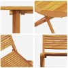 Utomhusmöbelset 3 pcs Naturligt trä vidaXL 60 x 60 x 75 cm – miniatyr 11