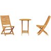 Utomhusmöbelset 3 pcs Naturligt trä vidaXL 60 x 60 x 75 cm – miniatyr 7