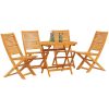 Utomhusmöbelset 5 pcs Naturligt trä Solid akaciaträ vidaXL ⌀90x75 cm – miniatyr 3