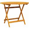 Utomhusmöbelset 5 pcs Naturligt trä Solid akaciaträ vidaXL ⌀90x75 cm – miniatyr 6
